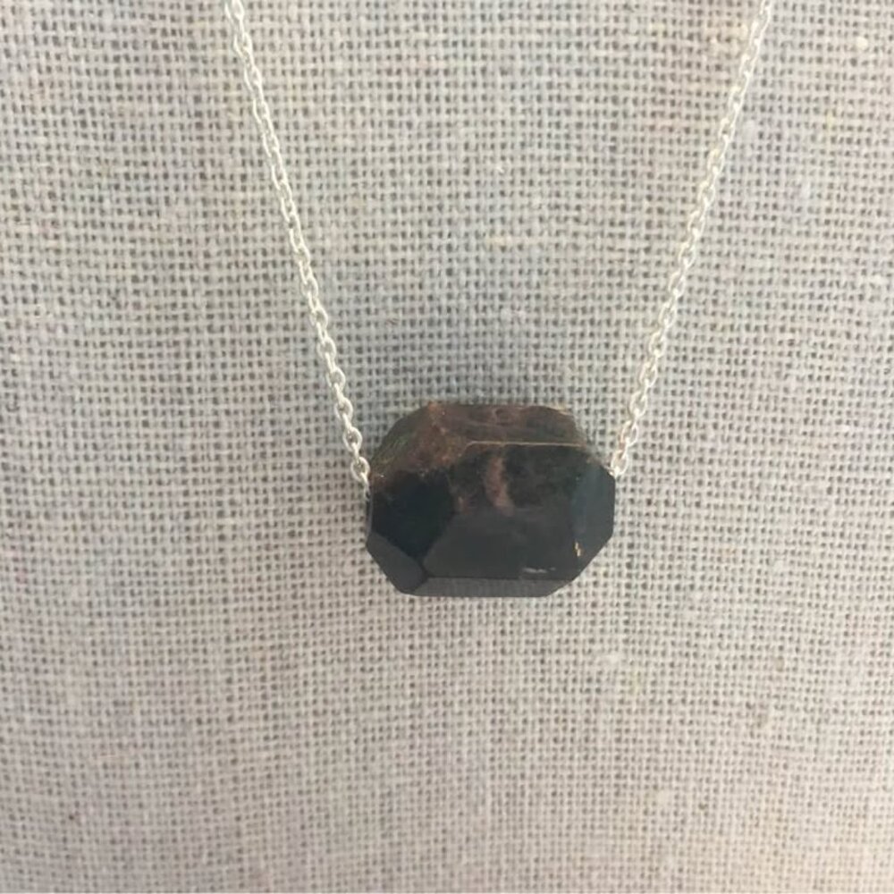 tourmaline silver necklace